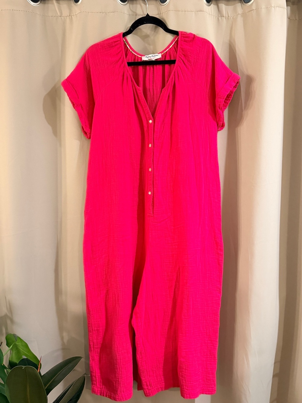 Tommy Bahama Hot Pink Button Front Romper